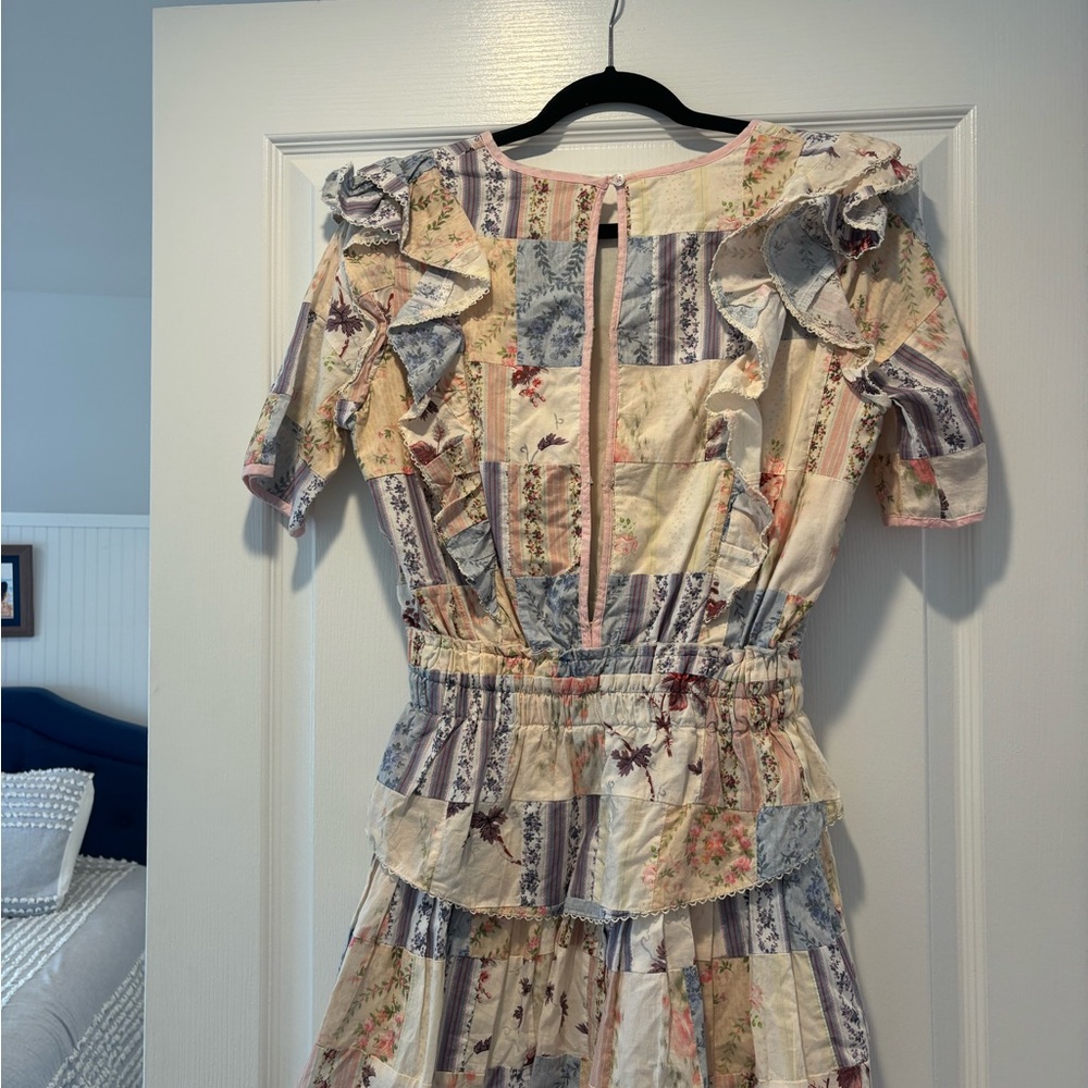 Loveshackfancy Floral Patchwork Ruffle Dress - image 2